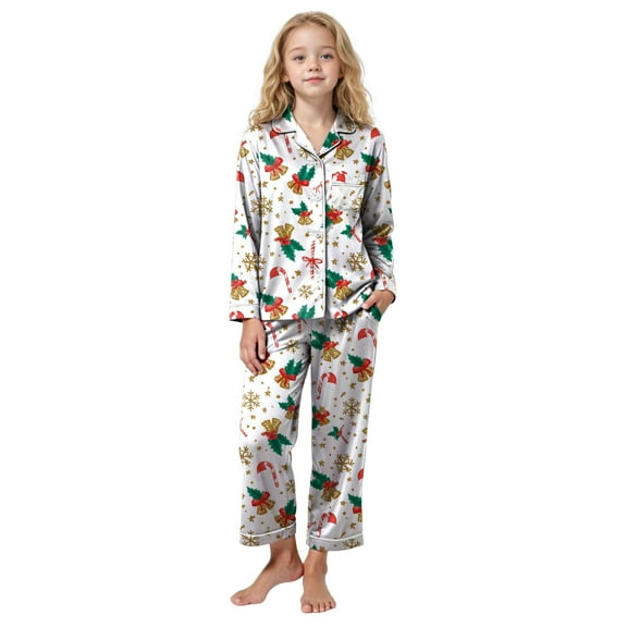 Gubotare Christmas Pajamas Little Boys Cute Fashion Girls Pajamas Toddler Pjs Set Kids Sleepwear 2 Piece Child Clothes 3T 4T (White,3-4 Years)
