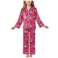thumbnail image 1 of Gubotare Christmas Pajamas Little Boys Kids Soft Tops Pants PJ Outfits 2pc Long Sleeve Shirts Pajamas Boys Girls Plain Lightweight Sleepwear 5T 6T (Hot Pink,5-6 Years), 1 of 9