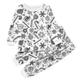 thumbnail image 1 of Gubotare Christmas Pajamas Toddler Plaid Kids Unisex Girls & Boys Soft Comfy Shirring Sleepwear Pajamas 2pcs Set Size 3t 4t (Silver,3-4 Years), 1 of 4