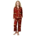 thumbnail image 1 of Gubotare Christmas Pajamas Toddler Plaid Pajama Sets Long Sleeve Top with Pants Soft Sleepwear 2 Piece Pjs Set 5T 6T (Wine,5-6 Years), 1 of 6