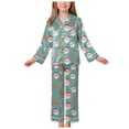 thumbnail image 1 of Gubotare Christmas Pajamas for Kids Girls Pajamas Kids 2 Pack | Boys Girls Sets | Long Sleeve Top with Long Bottoms Size 9-10 (Green,9-10 Years), 1 of 9
