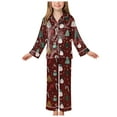 thumbnail image 1 of Gubotare Christmas Pajamas for Kids Little Big Boys Pajamas Long Sleeve and Pants Soft Nighty Pjs 2PCS Sleepwear Set Size 9-10 (Coffee,9-10 Years), 1 of 9