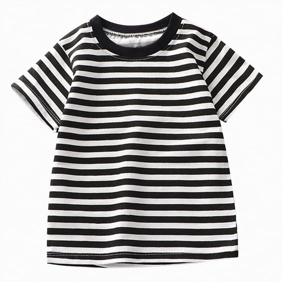 Gubotare Clothes for Girls Girls and Toddler Short Sleeve Basic Summer Shirt 3T 4T (Black,3-4 Years)