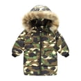 thumbnail image 1 of Gubotare Coats for Boys Kids Baby Boys and Girls Puffer Jacket, Winter Hooded Coat, Medium Weight 3T 4T (Camouflage,3-4 Years), 1 of 4
