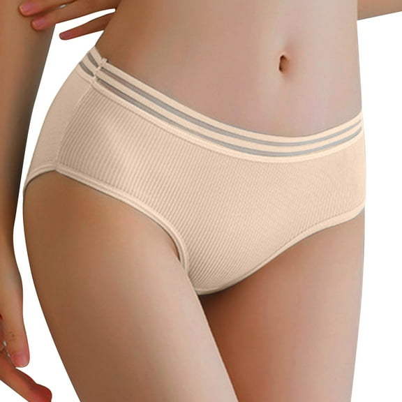 Gubotare Cotton Underwear for Women Pack Breathable Thongs for Women Sexy Stretch Soft Womens Panties Thong Womens Thong Underwear (Khaki,L)