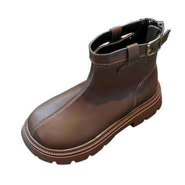 Gubotare Cowboy Boots for Kids Toddler Boots Ankle Boots Little Girls Outdoor Combat Toddler Boots (Brown,4.5-5 Years)