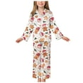 thumbnail image 1 of Gubotare Cute Boy Christmas Pajamas Girls' Long Sleeve Top and Pants Snug Pajama Fit Size 11-12 (Beige,11-12 Years), 1 of 9
