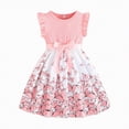 thumbnail image 1 of Gubotare Cute Dresses for Girls Girl's Dresses Ruffle Sleeve Tiered Swing A-Line Cute Casual Sundress Size 9-10 (Pink,9-10 Years), 1 of 4