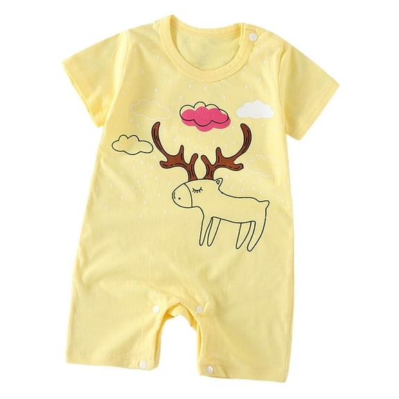 Gubotare Cute Romper for Boys Baby Bodysuit Funny Outfit Cute Clothes Unisex Romper Size 0-6 Months (Yellow,0-6 Months)
