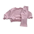 thumbnail image 1 of Gubotare Cute Outfits for Girls Preppy Baby Girl Fall Winter Outfits Toddler Clothes Sweatshirts and Joggers Pants 2 Piece Set Size 6 12 Months (Pink,6-12 Months), 1 of 3