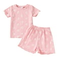 thumbnail image 1 of Gubotare Cute Pjs for Boys Toddler Boys Pajamas Summer Pjs Kids Short Sets Baby Sleepwear Truck Car Soccer Jammies Size 18-24 Months (Pink,18-24 Months), 1 of 9