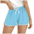 thumbnail image 1 of Gubotare Cute Shorts for Girls Girls Athletic Shorts Youth Running Shorts for Dance,Preppy Clothes,Light Blue 15-16 Years, 1 of 5
