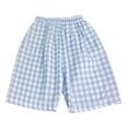 thumbnail image 1 of Gubotare Cute Shorts for Girls Girls Stretchy Shorts High Waisted Casuals Shorts (Sky Blue,Size 6-7 Years), 1 of 3