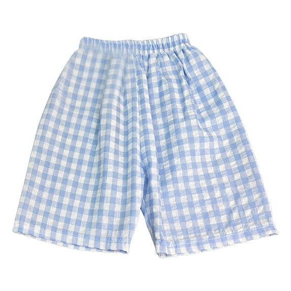 Gubotare Cute Shorts for Girls Girls Stretchy Shorts High Waisted Casuals Shorts (Sky Blue,Size 6-7 Years)