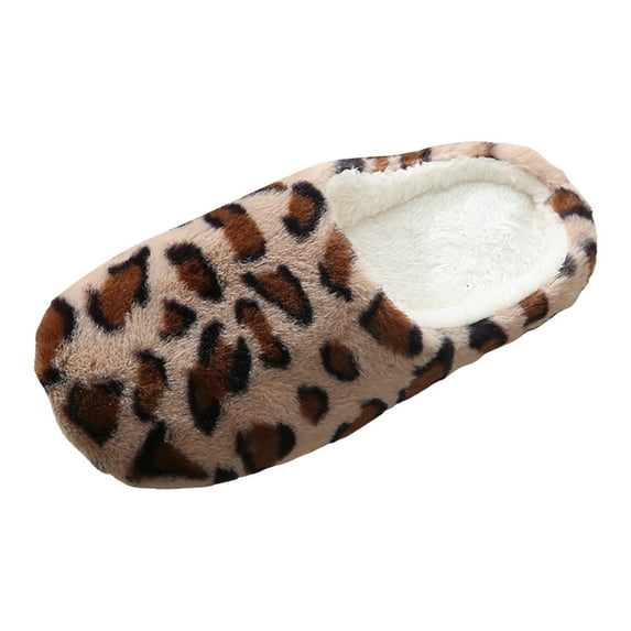 Gubotare Cute Slippers for Women Slippers for Women Slippers Retro Soft Plush Warm Slip-on Slippers Cozy Indoor Outdoor Slippers Size 9 (Coffee,9)