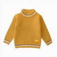 thumbnail image 1 of Gubotare Cute Sweaters for Toddler Girls Toddler Baby Boy Girl Long Sleeve Crewneck Pullover Sweatshirt Sweater Solid Color Casual Clothes 12 18 Months (Yellow,12-18 Months), 1 of 4