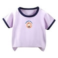 thumbnail image 1 of Gubotare Cute T Shirts for Girls Flower Girl Shirt Toddler Girls' T Shirt Kids' Little Girls' Short Sleeve Party Tee Tops (Purple,Size 6-12 Months), 1 of 3