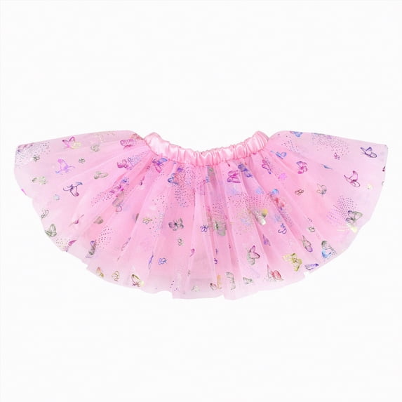 Gubotare Dance Skirts for Girls Girls' Skirts Layers Ruffle Tutu Dance Skirt for Kids 5T 6T (Red,5-6 Years)