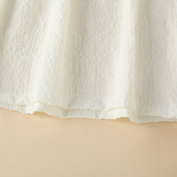 Gubotare Dresses For Little Girls Flower Girls Lace Bridesmaid Dress Long A Line Wedding Pageant Dresses Tulle Party Gown,White 3-4 Years