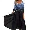thumbnail image 1 of Gubotare Dresses Long Formal Evening Dresses with Sleeves Mother Dress for Wedding (Blue,M), 1 of 3