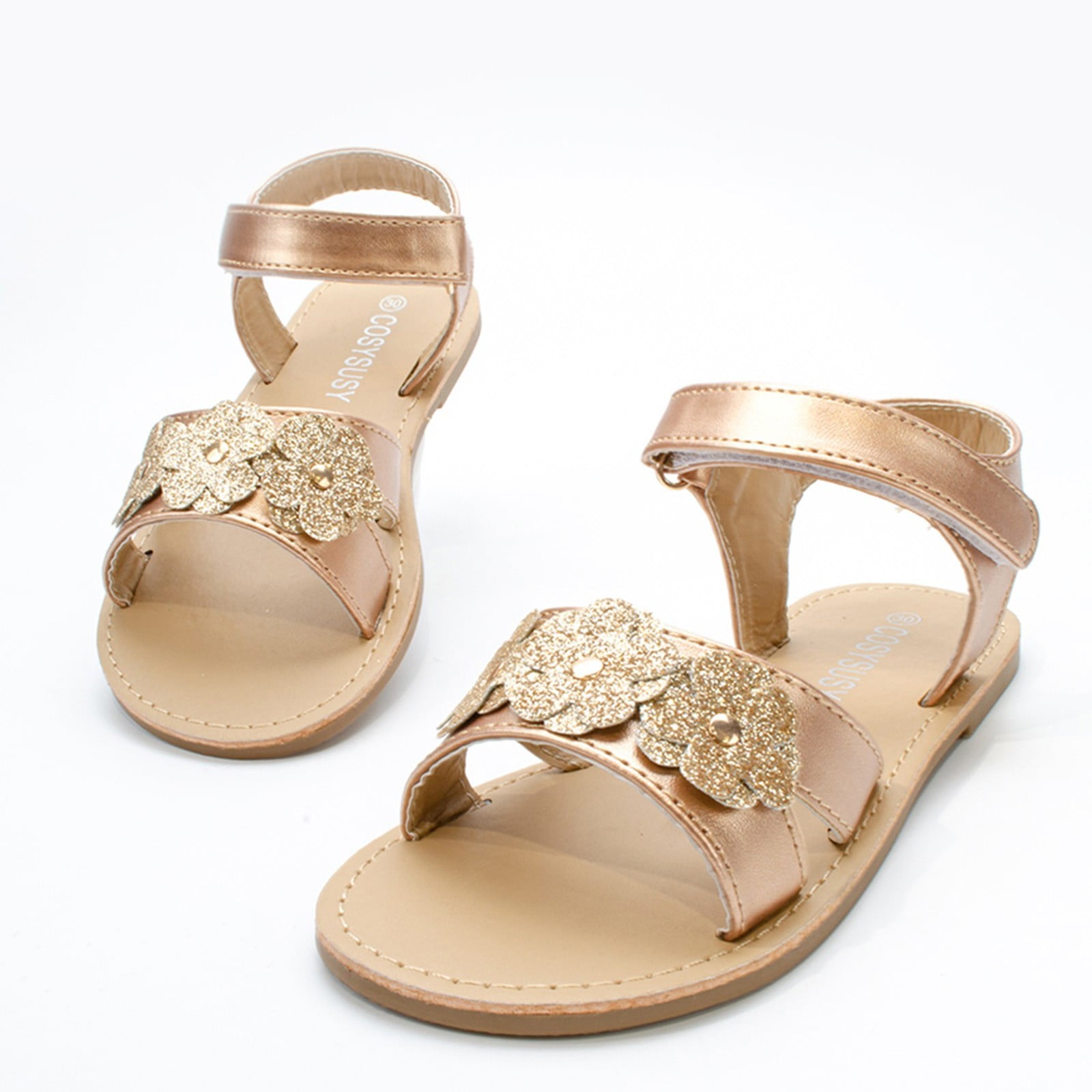 wide width rose gold sandals