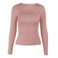thumbnail image 1 of Gubotare Dressy Tops For Women Womens Striped Long Sleeve T Shirts Color Block Comfy Casual Blouses Tunics Tops Fashion Clothes,Pink S, 1 of 3