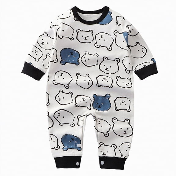 Gubotare Fall Baby Boy Clothes Newborn Baby Boy Girl Outfit Hooded Romper Jumpsuit Outfit Infant Fall Clothes 0 3 6 9 12 18 24 Months (Navy,1-3 Months)