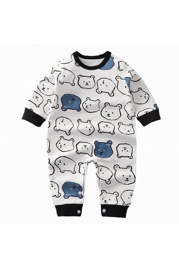 Fall Baby Boy Clothes Newborn Baby Boy Girl Outfit Hooded Romper Jumpsuit Outfit Infant Fall Clothes 0 3 6 9 12 18 24 Months (Navy,1-3 Months)