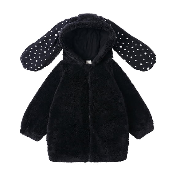 Gubotare Fall Jacket Toddler Girl Girls Boys Fleece Jacket Kids Winter Coat Lightweight Full-Zip Spring Fall Windbreaker Size 3T 4T,(Black 3-4 Years)