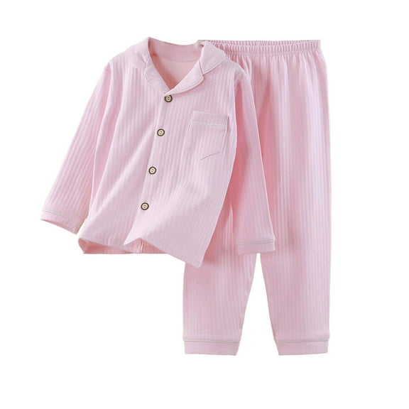 Gubotare Fall Pajamas Kids Little Boys Pajamas Sets Cotton Long sleeve Pjs Size 13-14 Years (Pink,13-14 Years)
