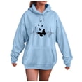 thumbnail image 1 of Gubotare Fall Sweatshirt Women's Fleece Full-Zip Hoodie (Sky Blue,M), 1 of 6