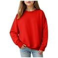 thumbnail image 1 of Gubotare Fall Sweatshirts for Toddler Girls Sweatshirt Toddler Boy Girl Long Sleeve Shirt Pullover Size 3T 4T (Red,3-4 Years), 1 of 9