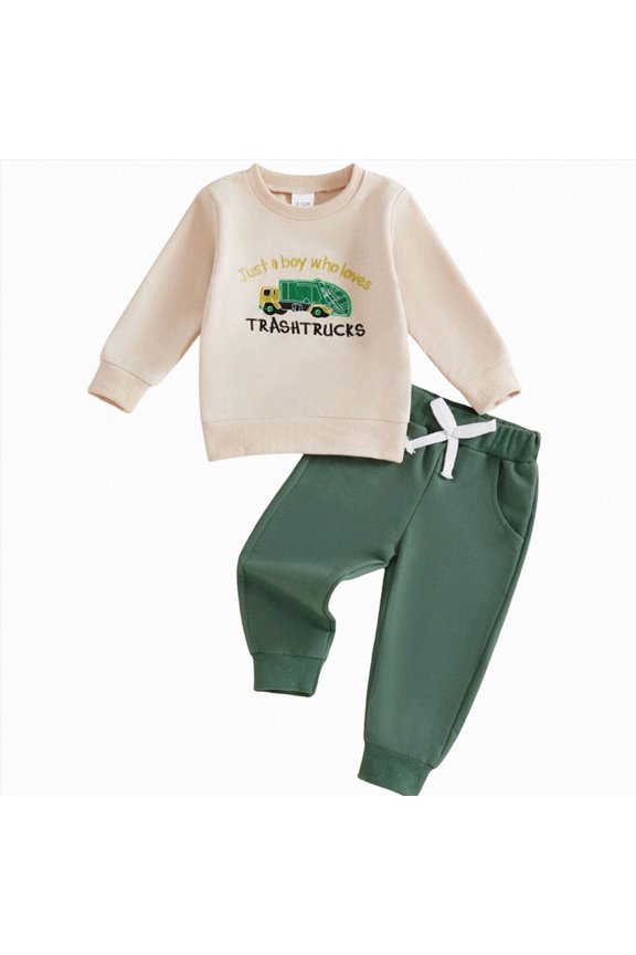 Fall Toddler Boy Clothes Newborn Baby Boy Fall Winter Clothes Little Dude Outfit Pants Sets 12 18 Months (Green,12-18 Months)