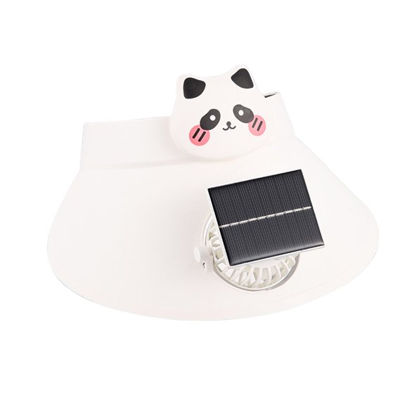 Gubotare Fan Hat Sun Hats for Women Sun Visor Hat UV Protection Wide Brim Summer Beach Hats (White,One Size)