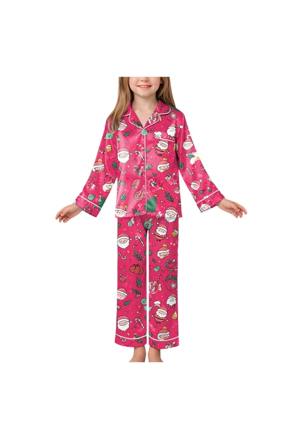 My First Christmas Baby Girl Pajamas Little Boys Girls Christmas Pajamas for Toddler Clothes Set Snowman Sleepwear Long Sleeve Kids Pjs 3T 4T (Hot Pink,3-4 Years)