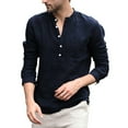 thumbnail image 1 of Gubotare Flannel Shirt For Men Men's Oxford Dress Shirt-Cotton Casual Regular Fit Long Sleeve Shirt,Navy XL, 1 of 2