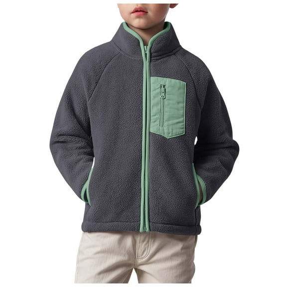 Gubotare Fleece Jackets Toddlers Baby Boy Fleece Jacket Girl Winer Clothes Coat Toddler Boy's Fleece Coat Size 4T 5T,(Dark Gray 4-5 Years)