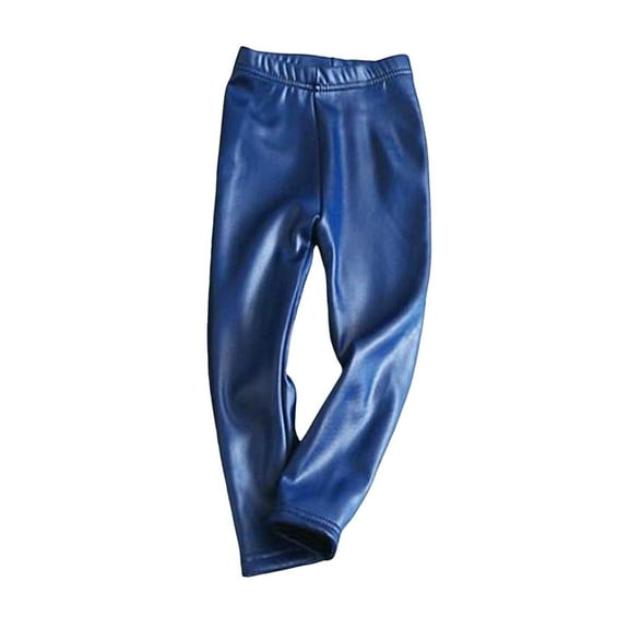 Gubotare Fleece Lined Leggings Girls Girls Printed Leggings Casual Yoga Pants for Kids Stretchy Tie-Dyed Leggings Girls Athletic Pants Size 6-7 (Blue,6-7 Years)