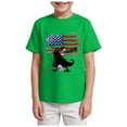 thumbnail image 1 of Gubotare Fourth of July Shirt Toddler Boy Shirt Toddler Boys Girls Funny Letter Print T-Shirt Summer Short Sleeve Top T-Shirt (Green,Size 13-14 Years), 1 of 4