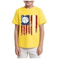 thumbnail image 1 of Gubotare Fourth of July Shirts for Boys Boys Girls Shirts Graphic T-Shirt Clothes Kids Novelty Youth Short Sleeve Animal Print Tees (Yellow,Size 13-14 Years), 1 of 4