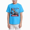 thumbnail image 1 of Gubotare Fourth of July Kids Shirt Baby Boy 4th of July Short Sleeve T-Shirt American Flag Fourth of July Usa Clothes 13T 14T, Sky Blue, 1 of 4