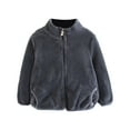 thumbnail image 1 of Gubotare Fur Jacket Girls Girls and Toddlers' Polar Fleece Full-Zip Jacket Size 18 24 Months (Grey,18-24 Months), 1 of 8