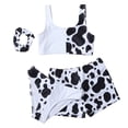 thumbnail image 1 of Gubotare Girl Bathing Suits Big Girls Two Piece Swimsuits Kids Child Girl 3 Piece Swimwear Suit Flower Print Bikini Tops (White,Size 8-10 Years), 1 of 6