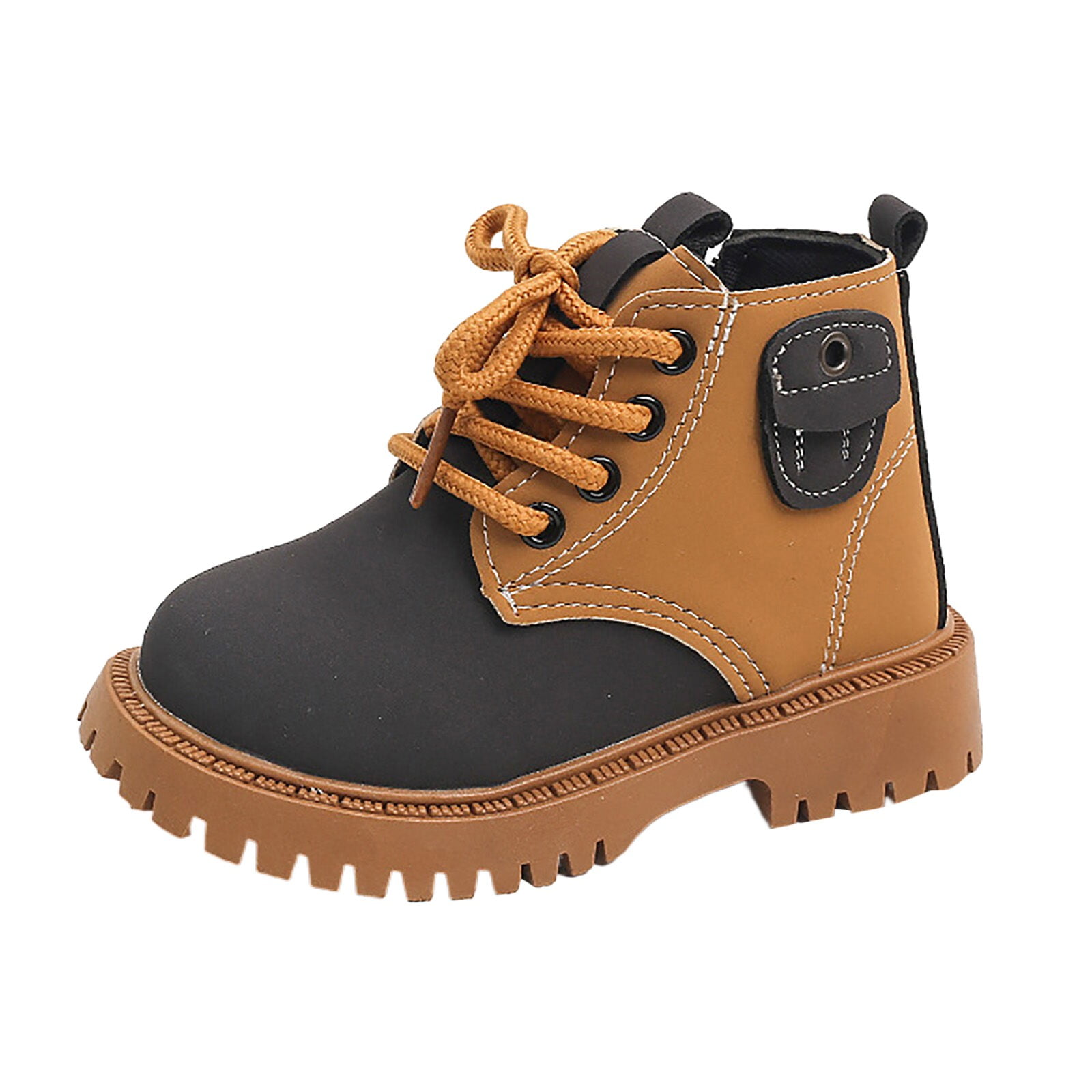 Gubotare Girl Cowboy Boots Kids Girls Ankle Bootie with Side Buckle and