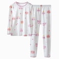 thumbnail image 1 of Gubotare Girl Pajamas Baby Boys Girls Pajama Set Kids Toddler Snug fit Ribbed Sleepwear pjs for Daily Life Style Size 11-12 (White,11-12 Years), 1 of 8
