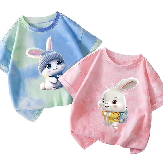 Gubotare Girl Shirt Kids Girls' Fashion Short Sleeve Crop Tops T Shirt Tee Top Dance Wear Gymnastic Fancy Dress (L,Size 3-4 Years)