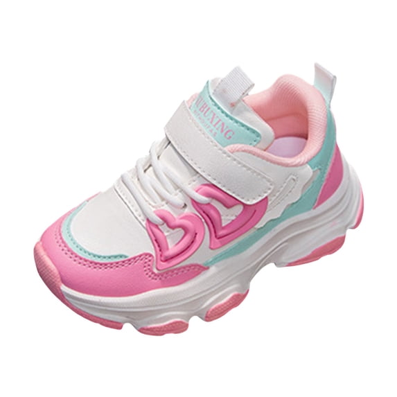 Gubotare Girl Shoes Kids Shoes Sneakers for Unisex Girls Boys Beginners Gift (Pink,Big Kids 1)