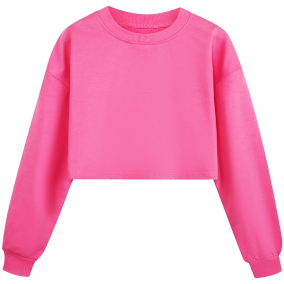 Gubotare Girl Sweatshirt Toddler Girls Long Sleeve Sweatshirt Fall Shirts Tops Size 3T 4T (Hot Pink,3-4 Years)