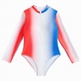 thumbnail image 1 of Gubotare Girls Bathing Suits Girls Long Sleeve One Piece Swimsuit Full Coverage Beach Sunsuit Swimwear with Zipper Size 13-14 (White,13-14 Years), 1 of 7