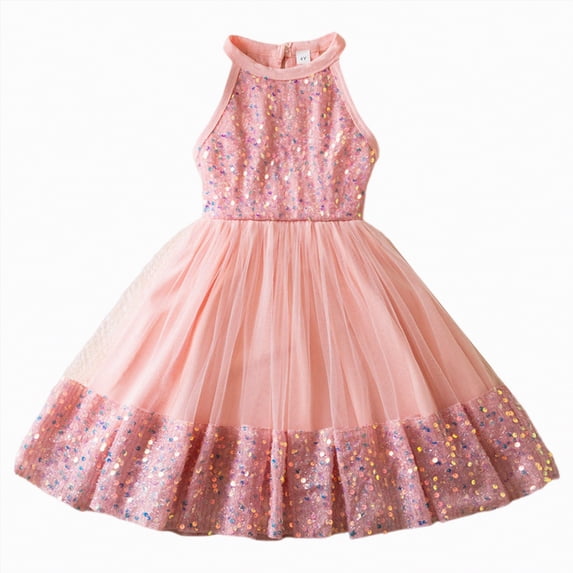 Gubotare Girls Birthday Dress Baby Girl Flower Dress Summer, Tutu Tulle Boho Princess Wedding Birthday Party Dresses for Infant Girls Size 6-7 (Pink,6-7 Years)